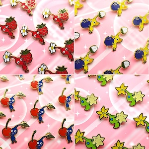 Plant Buddies Carrying Fruit Hard Enamel Pins | For ita bags, backpacks, purses, shirts, lanyards, pin displays