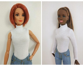 BARBIE DOLL CLOTHES BRIGHT RED SUEDE GENUINE LEATHER PLAIN SMALL BELT