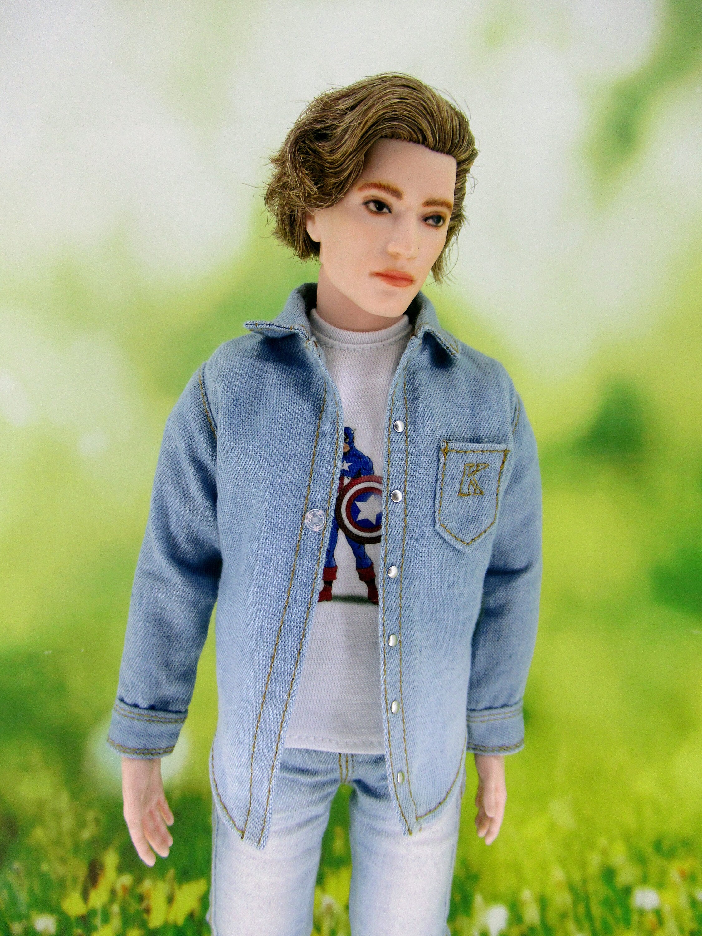 ken doll blue shirt