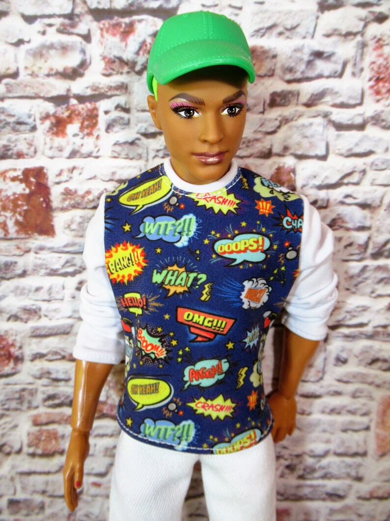 ken doll blue shirt