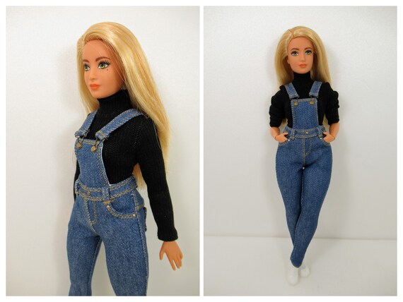 *Original Barbie Curvy Kleidung*Süßes Jeanskeid*
