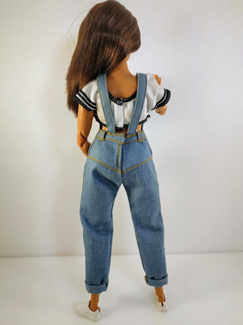 Barbie Clothes Barbie Jeans Denim Overalls for Curvy Etsy