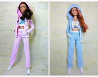 Barbie clothes - Barbie hooded jacket/ Barbie top/ Barbie pants/ Barbie casual/ Barbie hoodie/ Barbie sportswear (M2M, Model, Fashionista)