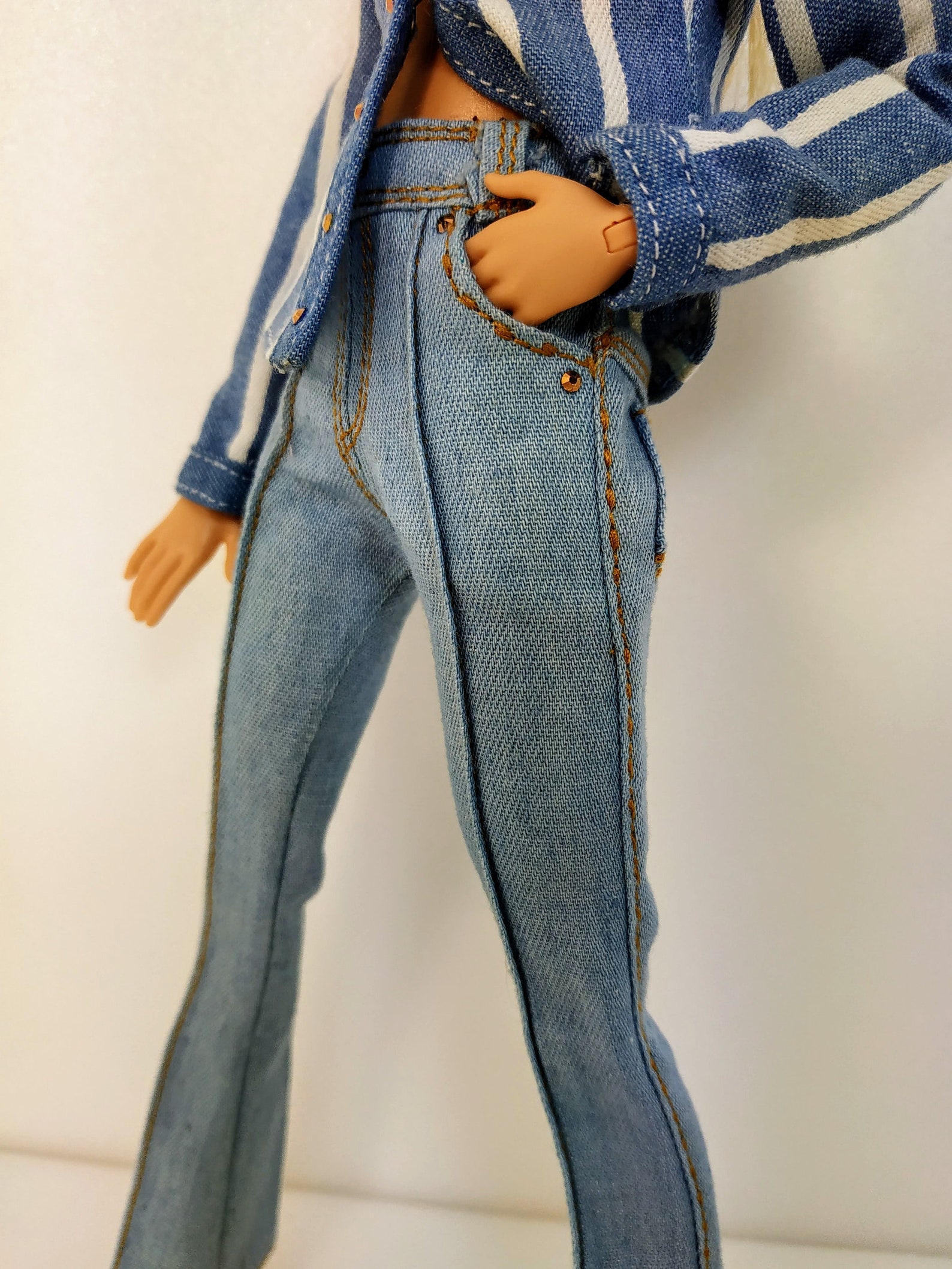 Barbie clothes Barbie Jeans Denim pants for Barbie doll M2M | Etsy