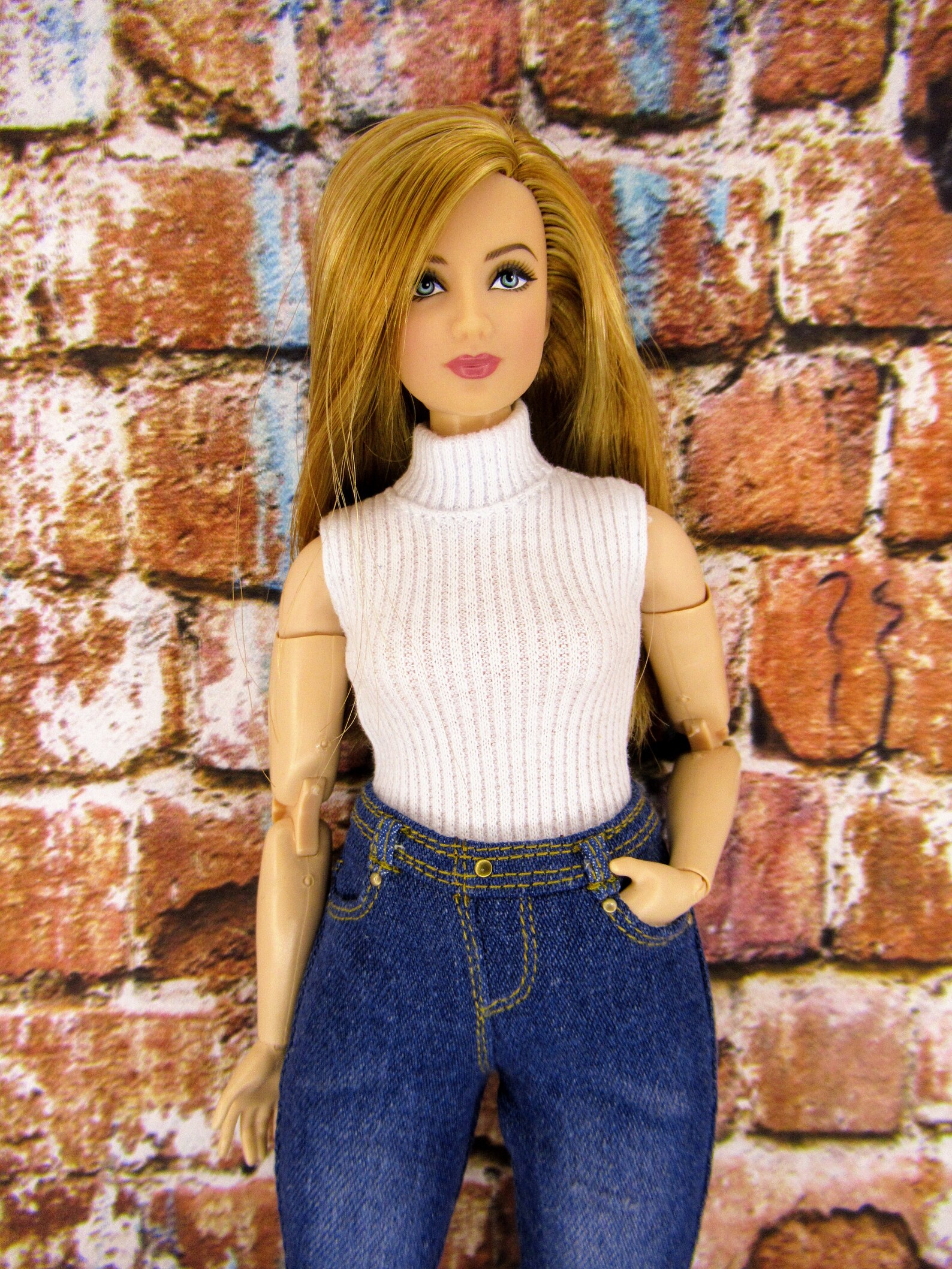 Barbie clothes Barbie Jeans Denim pants for Barbie doll curvy | Etsy
