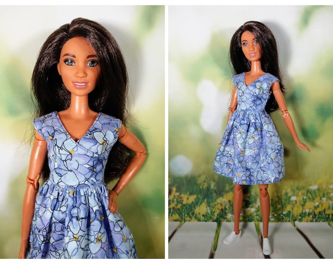 Barbie Clothes Curvy Barbie Doll Clothes Floral Printed | Etsy