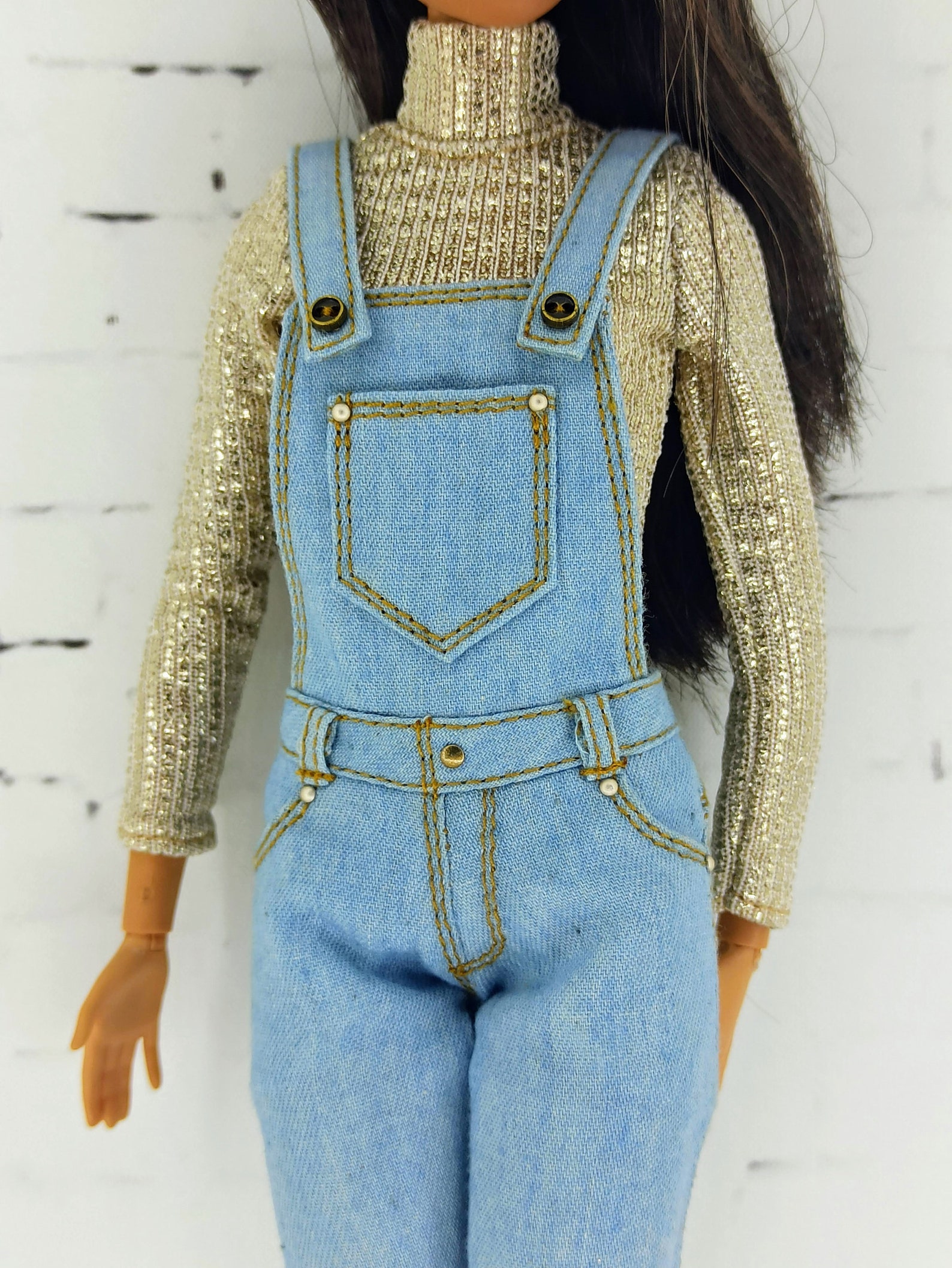 Barbie clothes Barbie Jeans Denim overalls for Barbie doll | Etsy