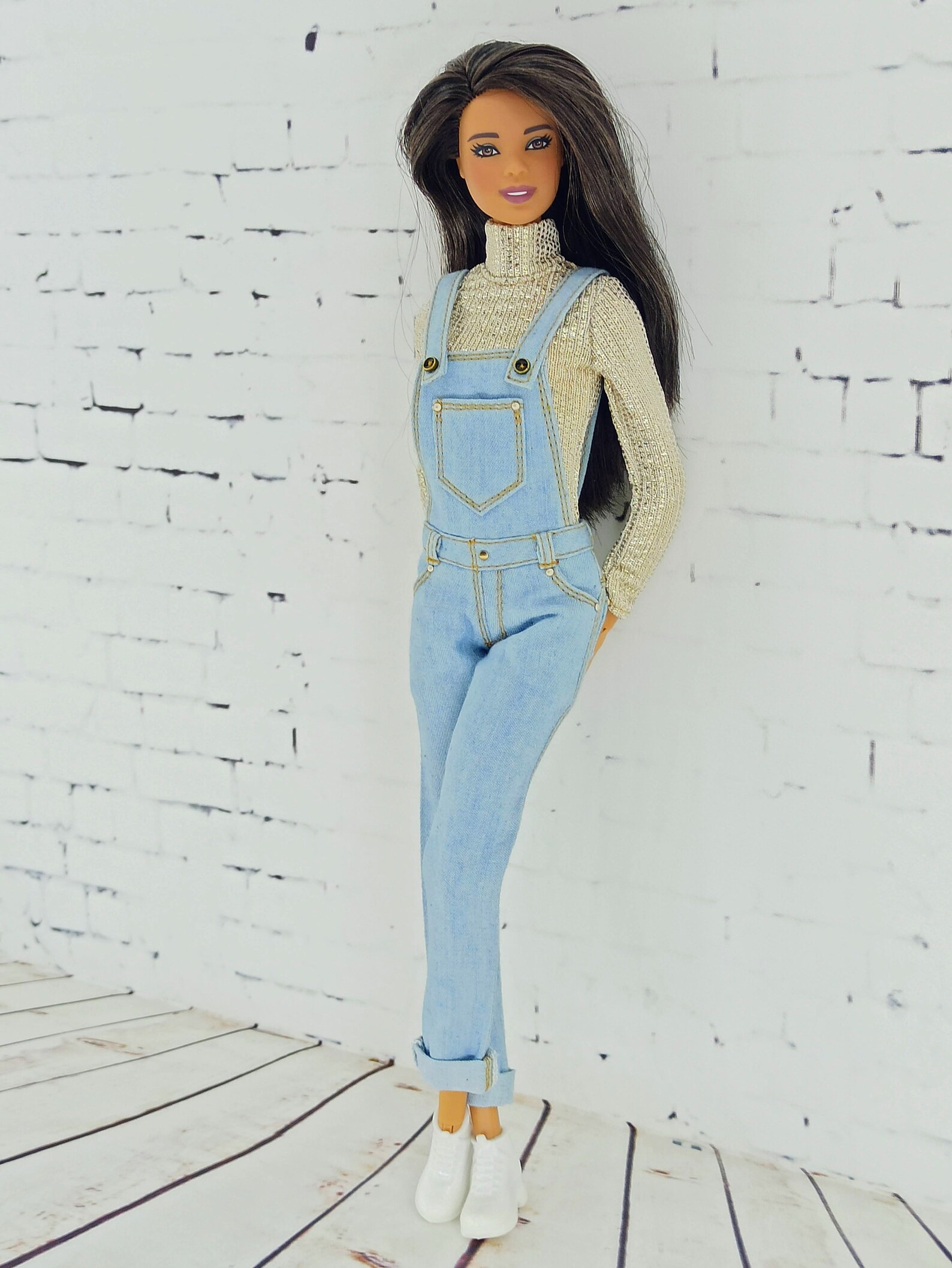 Barbie clothes Barbie Jeans Denim overalls for Barbie doll Etsy