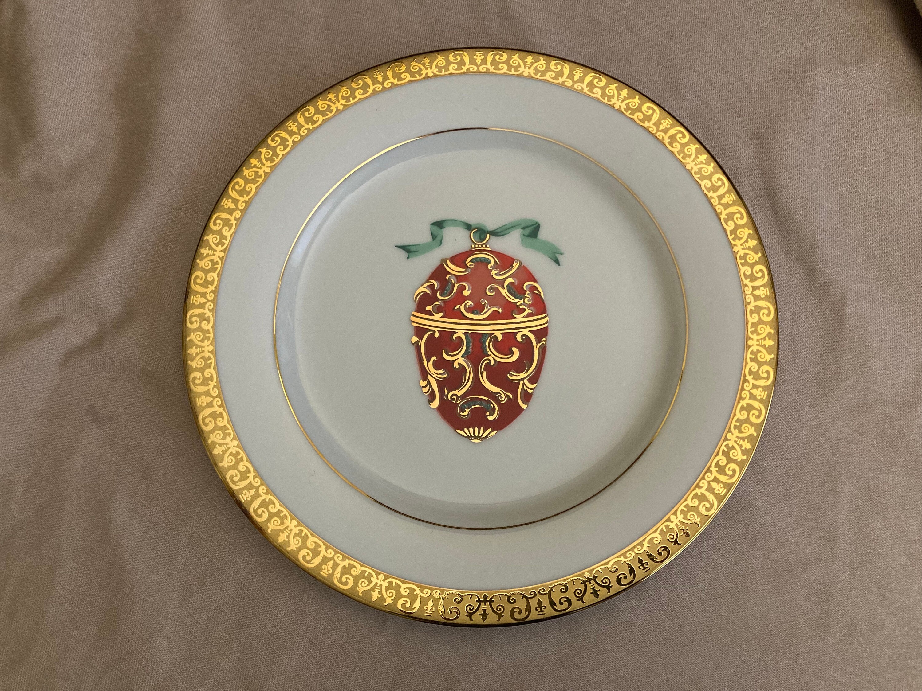 Gold Buffet Royal Gallery Faberge Egg Style Salad Plates Etsy