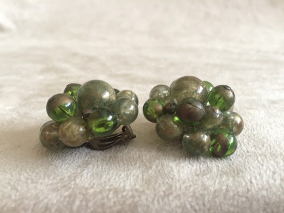 Green Marbled Lucite Stretch Bracelet and W. Germ… - image 7