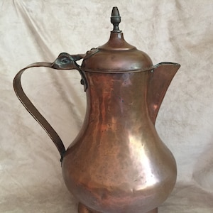 Handmade Copper Coffee Pot, 1860s, Antique, Vintage