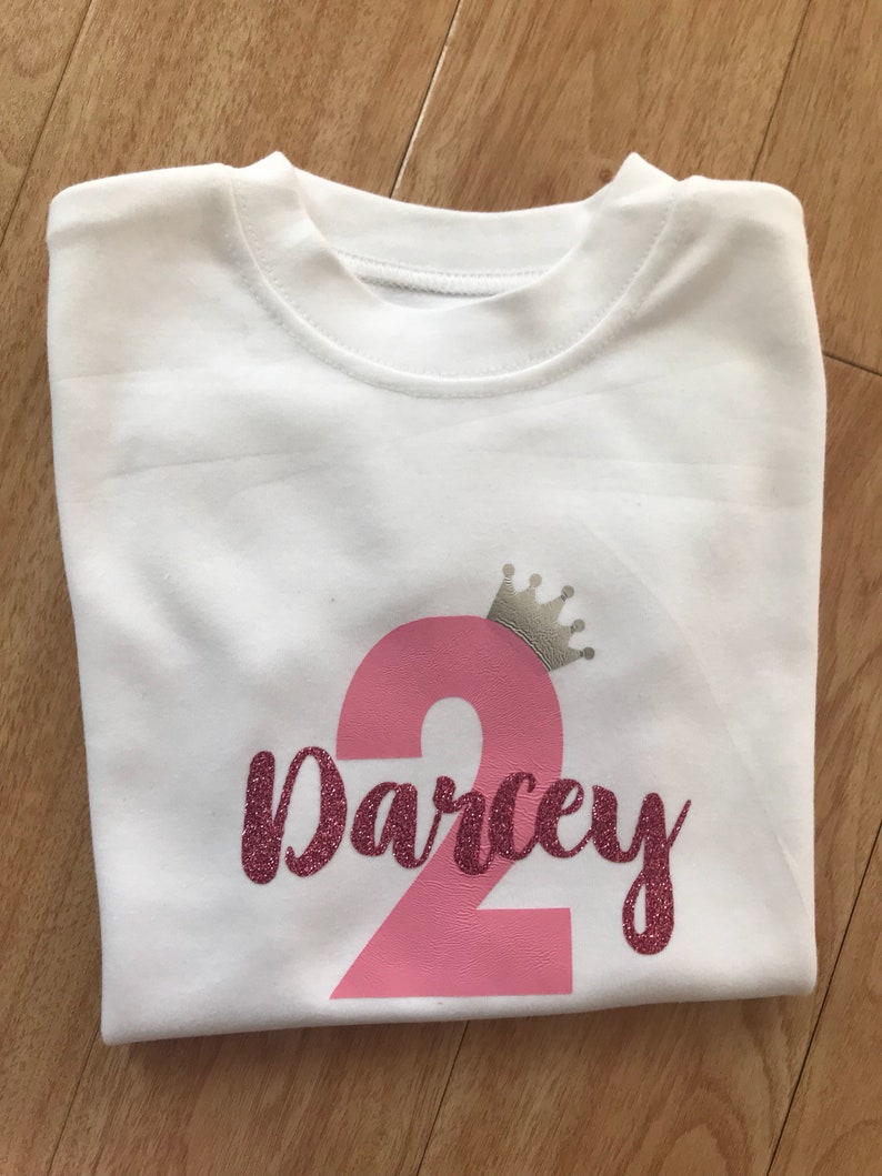 Birthday Kids 5 Today Age 5 In Pink Glitter Happy Birthday Present Kids T shirt