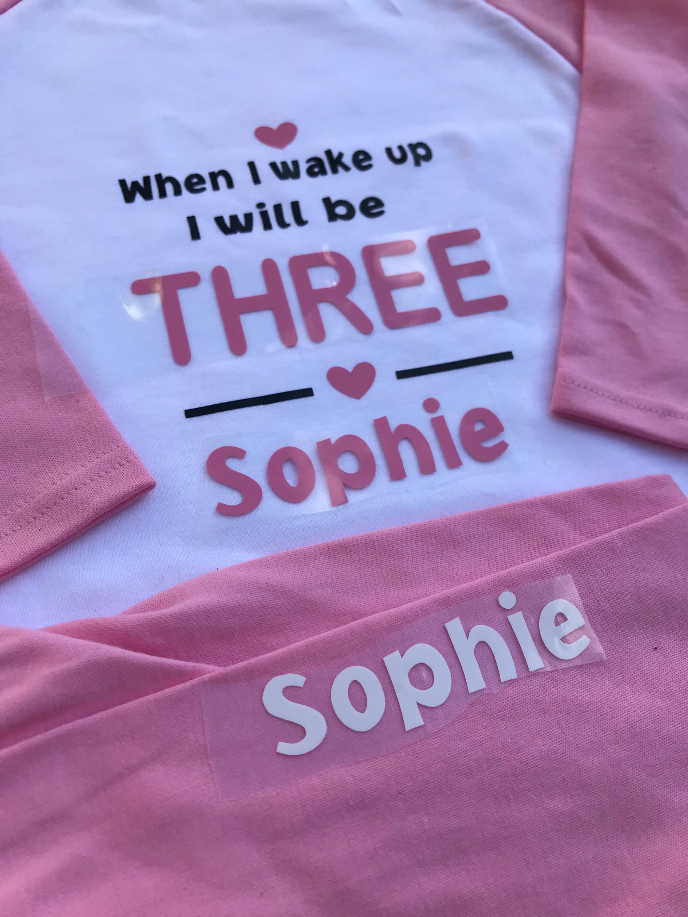 When I wake up I will be 1 girls pyjamas pjs personalised Etsy