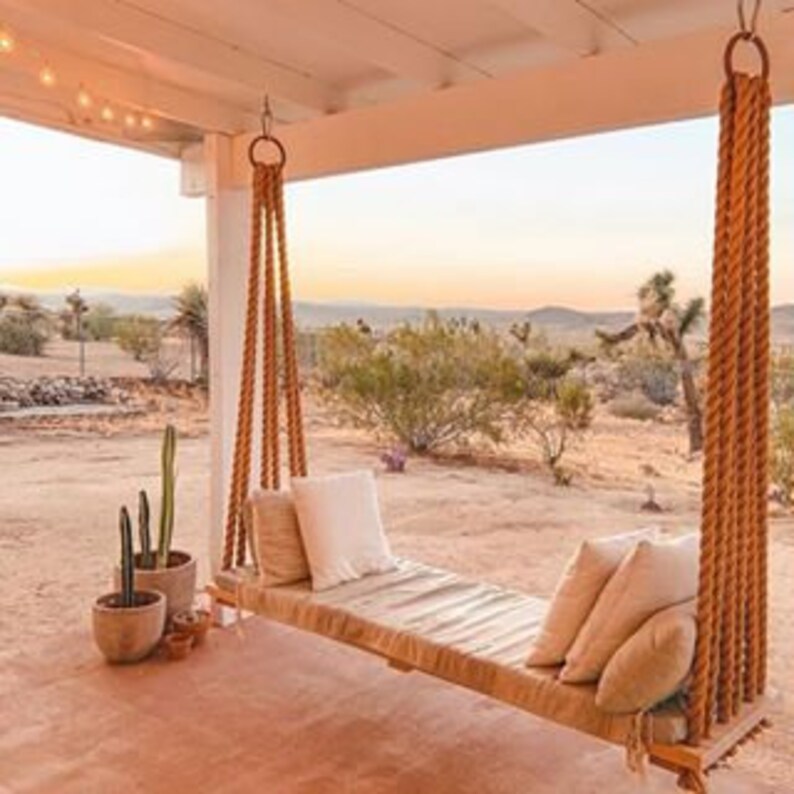 Beach house decor wooden rope hammock rope swing bed Etsy