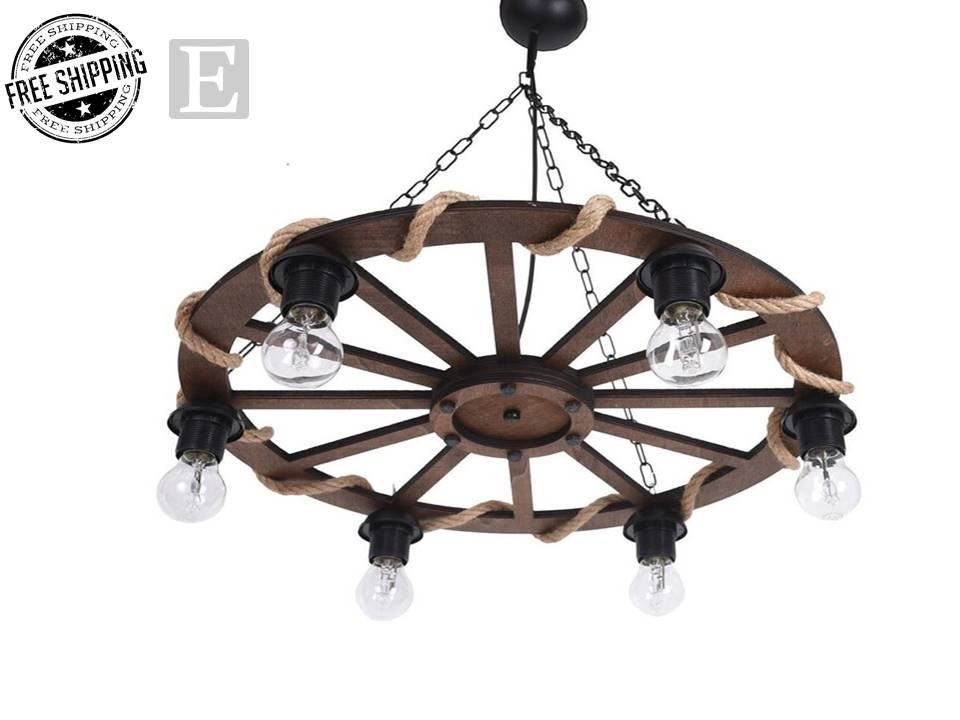 Wheel Chandelier Rope Light Wooden Horse Carriage Canada Wheel Chandelier Rope Light Wooden, Restaurant Ceiling Light Fixtures Canada