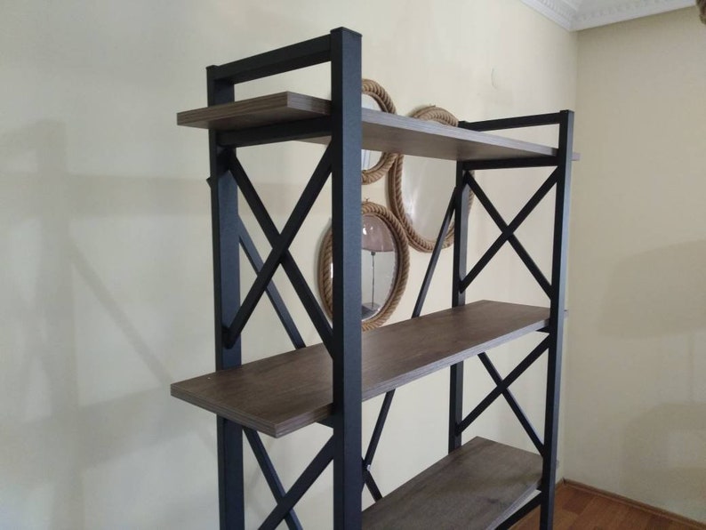 Vintage Style Wooden Bookcase Decorative Retro Library Etsy