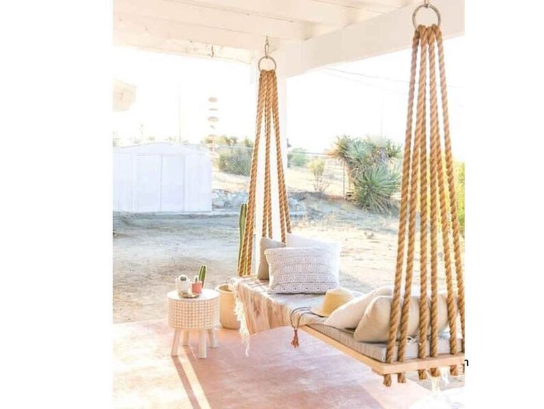 Beach house decor wooden rope hammock rope swing bed Etsy