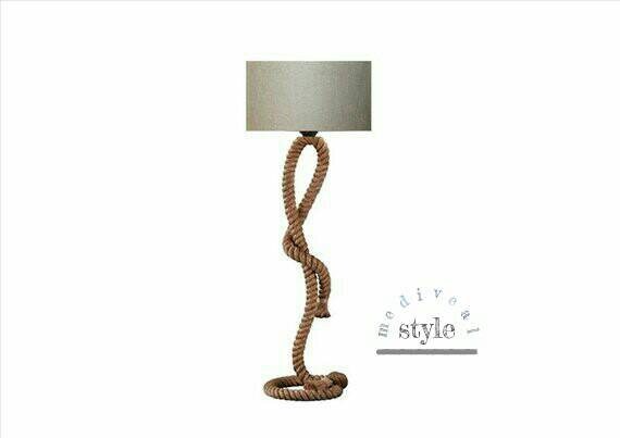 Bohemian Style Rope Floor Lamp Authentic Decoration Rope Lampshade Custom Living Room Corner Lighting Rustic Indoor Decoration E27
