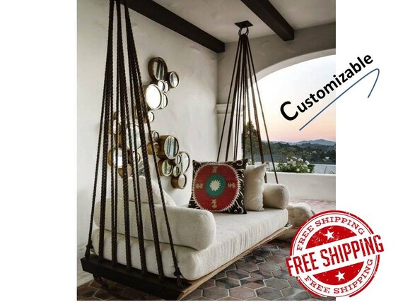 Terrace Rope Hanging Swingceiling Bed Patio Garden Hong Kong Terrace Rope Hanging Swingceiling, Outdoor Patio Hanging Bed