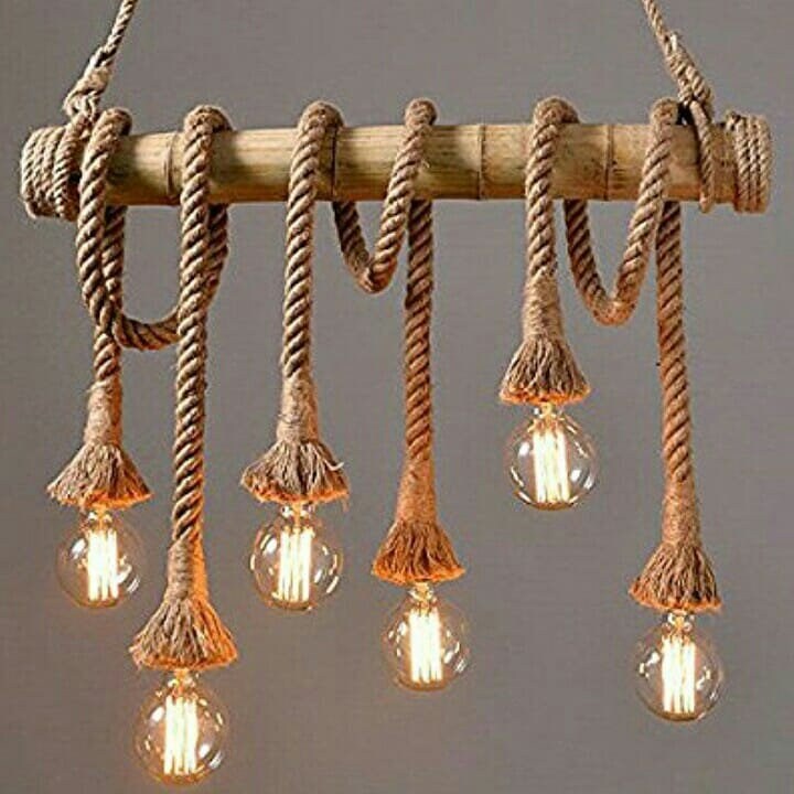 Customizable Rustic Rope Pendant Lighting Fixture Customizable Rustic Rope Pendant, Hanging Light Bulb Fixture