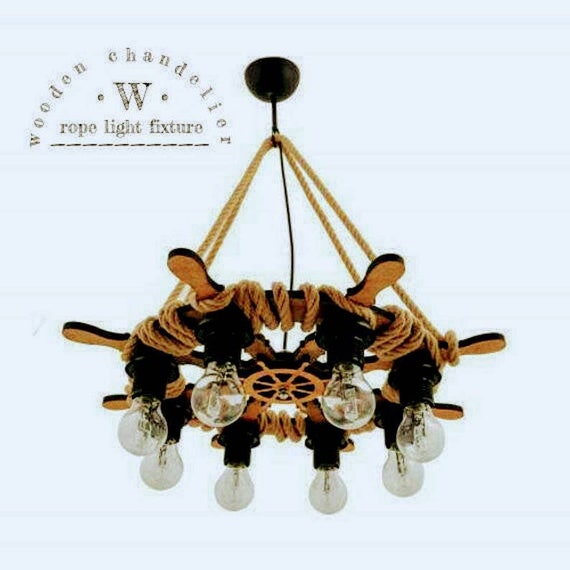 Rustikale Kronleuchter Holz Schiff Ruder Anhanger Etsy
