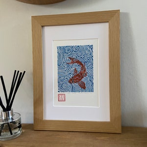 Koi Pool, Lino Print by Andrew Stratford image 4