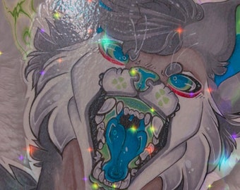 Custom furry badge