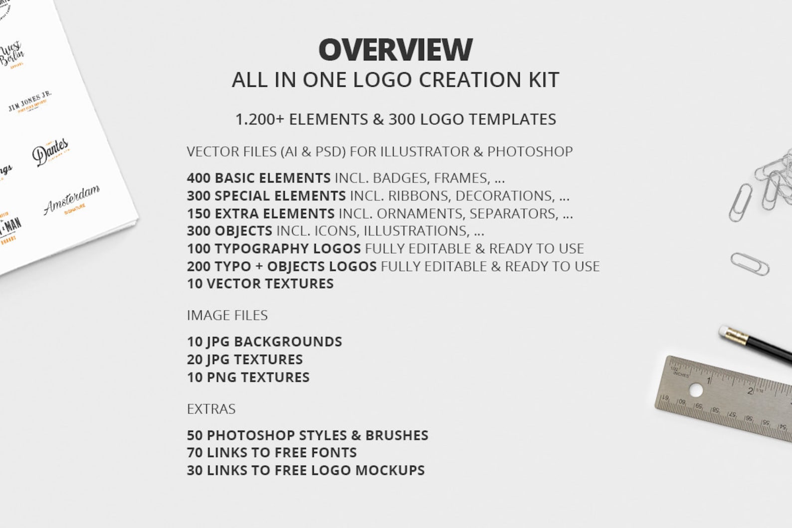 Logo Design Kit - All in One Logo Creation Kit for Illustrator ...