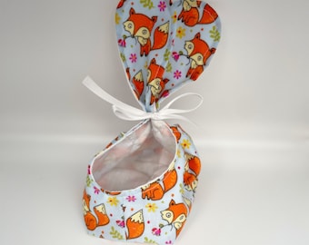 Fabric Easter basket reusable gift bag bunny ears fox spring sustainable
