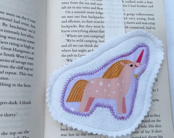 Unicorn felt bookmark spring summer party bag filler Christmas birthday Mother’s Day gift