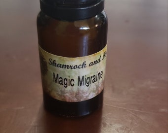 Magic migraine message oil.