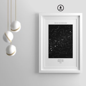 DIGITAL Birthday Gift,Custom Star Map,Night Sky Print,Anniversary gifts,Night We Met Map,Where it all began,You were born,Engagement  Gift