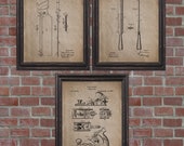 Woodworking Patent Print Set of 3, Carpentry Tools, Carpenters Gift,Chisel Poster,Bench Plane,Backsaw, DIGITAL DOWNLOAD