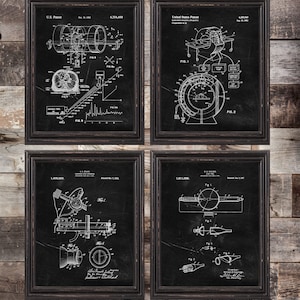Vintage Medical Equipment Patent Print Set of 4,Mri machine,CT Scanner Print,X-ray tube,Panoramic X-Ray,Graduation Gifts,Anatomy poster