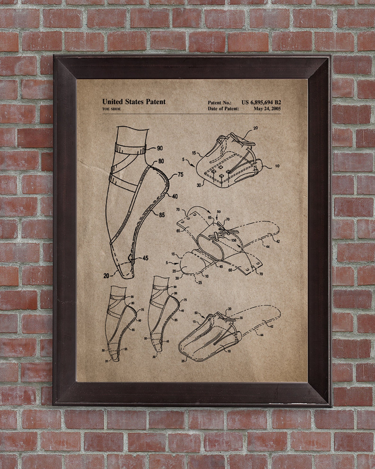 ballet shoe patent print set of 2,vintage ballet poster, ballet wall print, ballet slipper poster,digital download ballet shoe patent print set of 2,vintage ballet poster, ballet wall print, ballet slipper poster,digital download