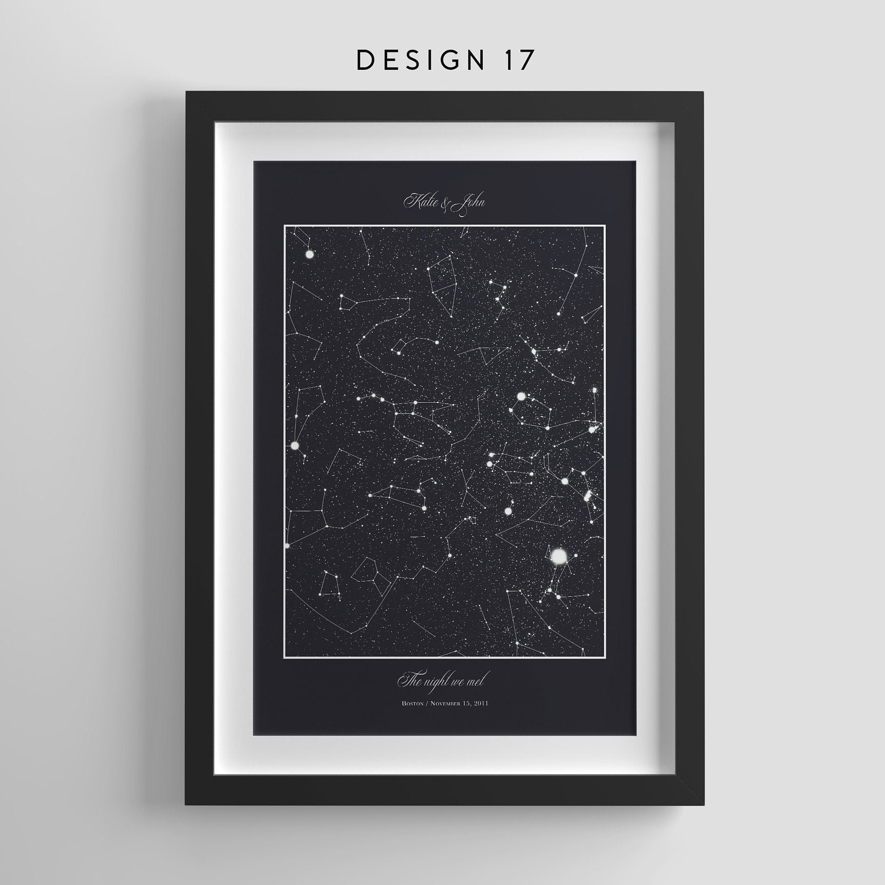 DIGITAL Star Map Print,engagement Gift,night Sky Print,anniversary ...