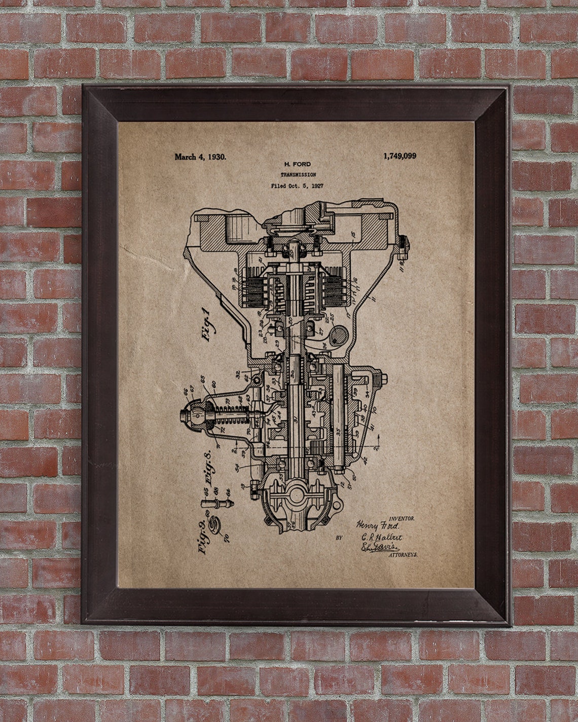 Ford Patent Print Set of 2henry Ford Patentautomotive | Etsy