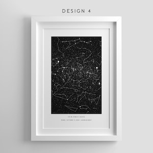 Stampa mappa stellare personalizzata,Regalo di fidanzamento per lui,Regalo di anniversario,Poster mappa stellare,Regalo di compleanno per lei,Night We Met Map,Dove tutto ebbe inizio mappa