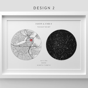Presente de mapa de aniversário, onde tudo começou, mapa estelar personalizado, impressão de mapa personalizado, presentes de formatura, nossa primeira casa, presentes de aniversário para ela, presente de casamento