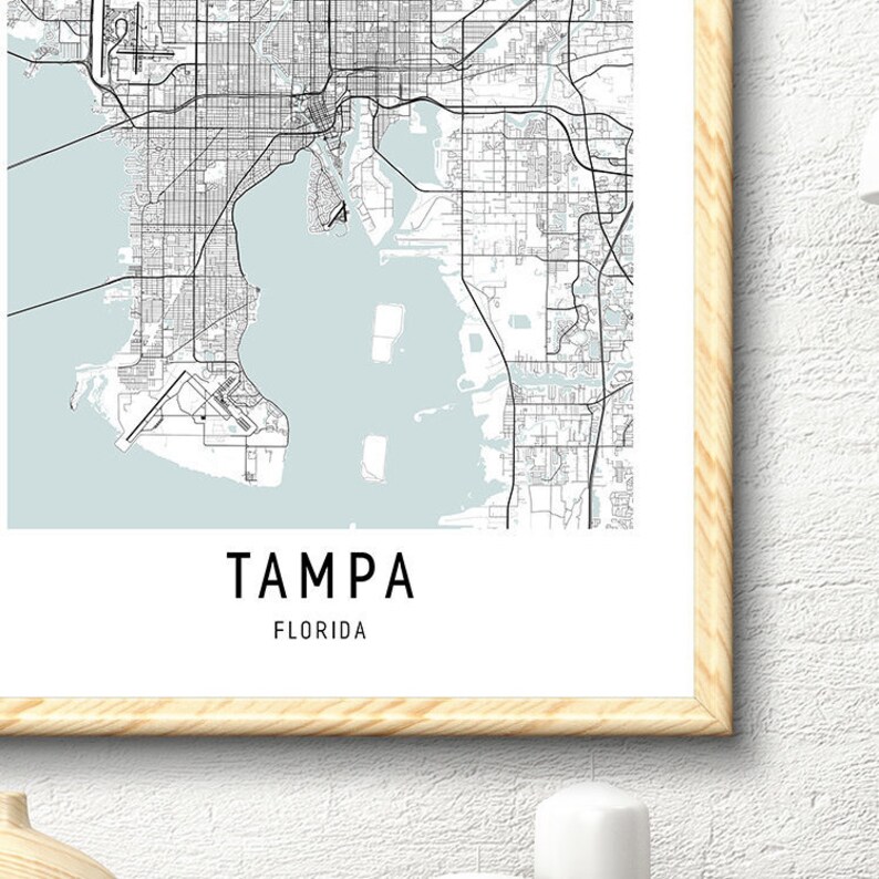 Tampa Map Print,Florida Map Print,City Map Print,DIGITAL DOWNLOAD