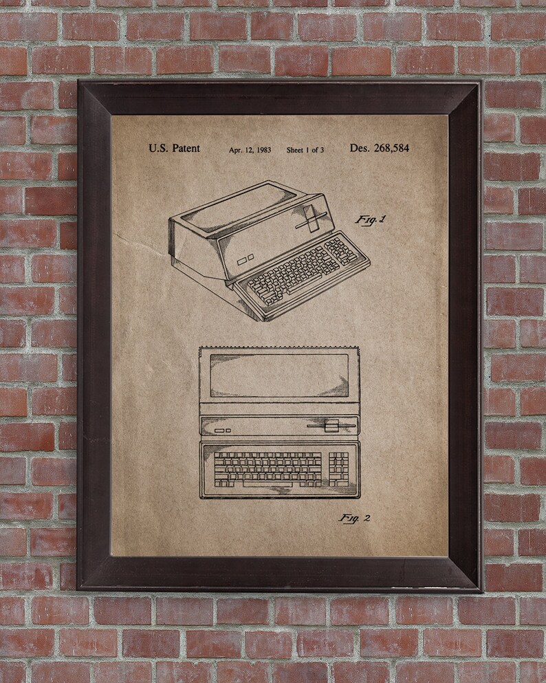 Apple Computer Patent Print 1983 First Etsy