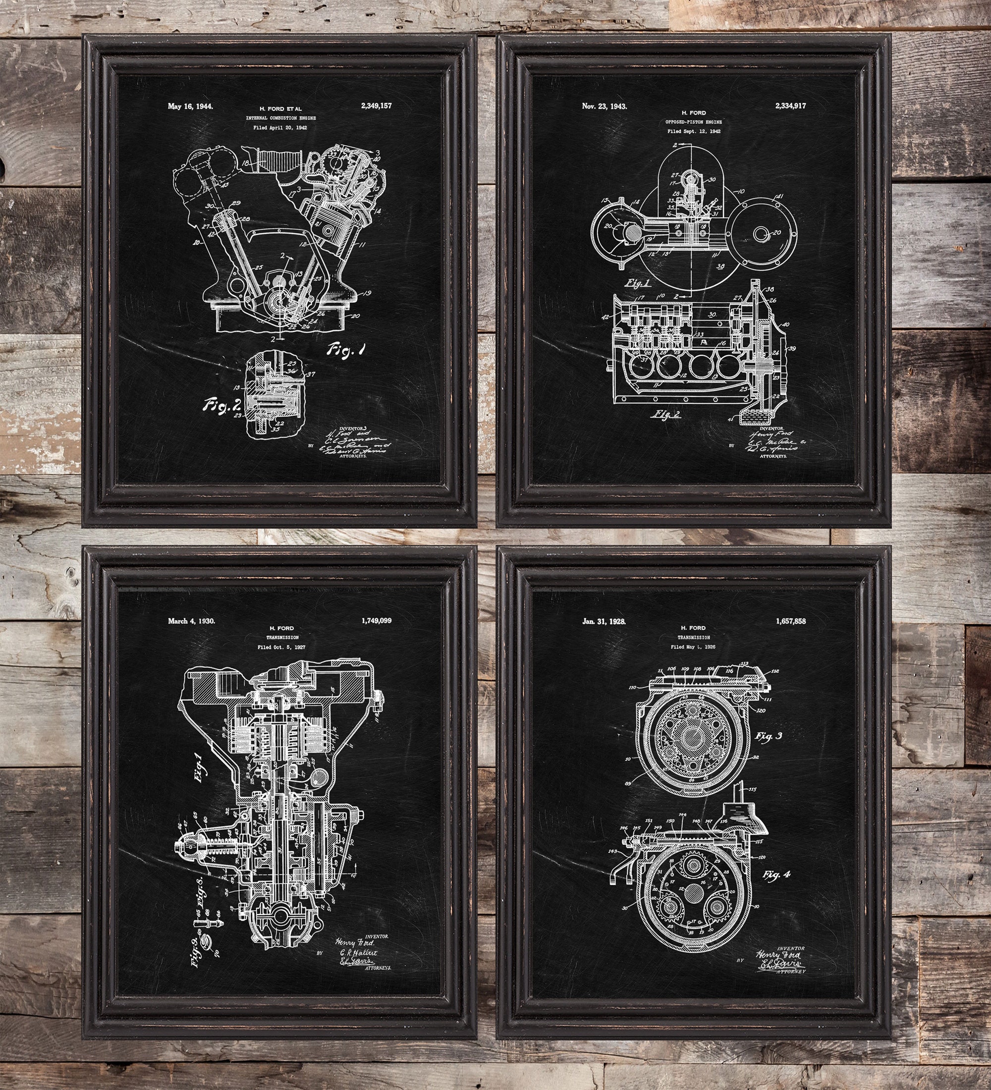 Wall Hangings Home &amp; Living Wall Décor Ford Transmission Patent Print ...