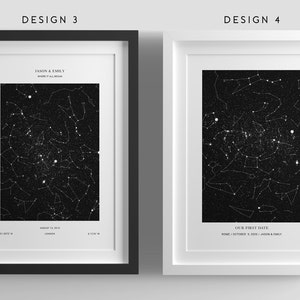 Stampa personalizzata della mappa stellare,Regalo di compleanno,Regali di anniversario,Poster della mappa stellare,Stampa della costellazione,Mappa della notte in cui ci siamo incontrati,Dove tutto ha avuto inizio,Regalo di nozze