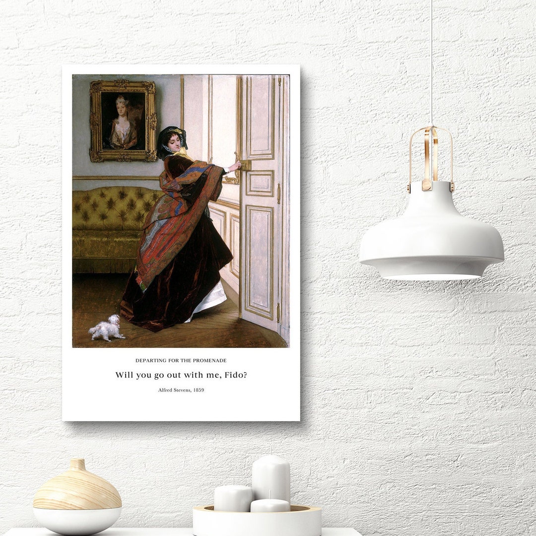 Departing for the Promenade,vintage Art Print,12