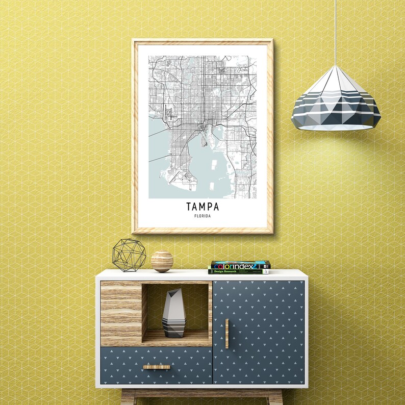 Tampa Map Print,Florida Map Print,City Map Print,DIGITAL DOWNLOAD