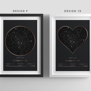 Stampa mappa stellare personalizzata, stampa mappa personalizzata, mappa del cielo notturno, arte delle costellazioni, idea regalo unica, decorazioni per la casa con stelle, regalo mappa stellare per lui o per lei