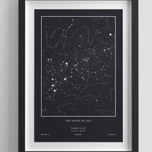 Mapa Estelar Digital Impresso, Onde tudo começou, Presente de Aniversário, Pôster com Impressão do Céu Noturno, Impressão de Constelações, Presente de Aniversário de Casamento, Presente de Casamento, Mapa Personalizado