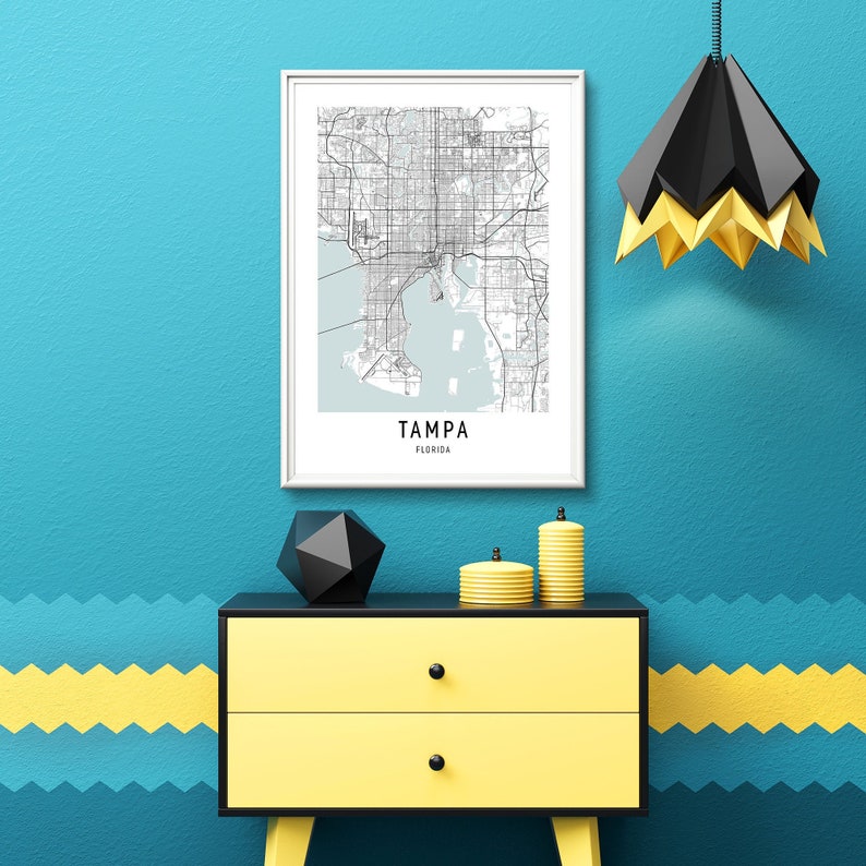 Tampa Map Print,Florida Map Print,City Map Print,DIGITAL DOWNLOAD