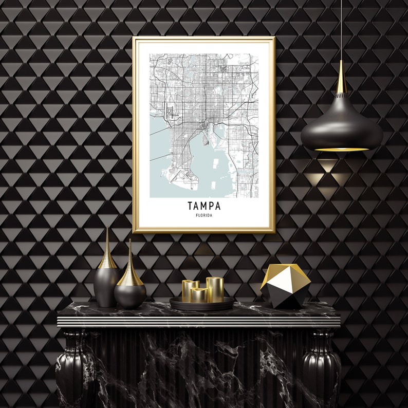 Tampa Map Print,Florida Map Print,City Map Print,DIGITAL DOWNLOAD