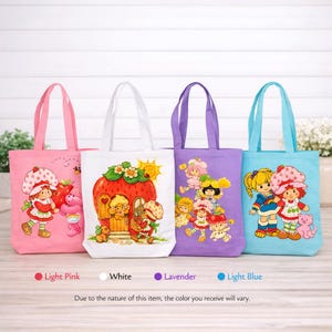 Strawberry Shortcake Canvas Tote Bags – Assorted Colors